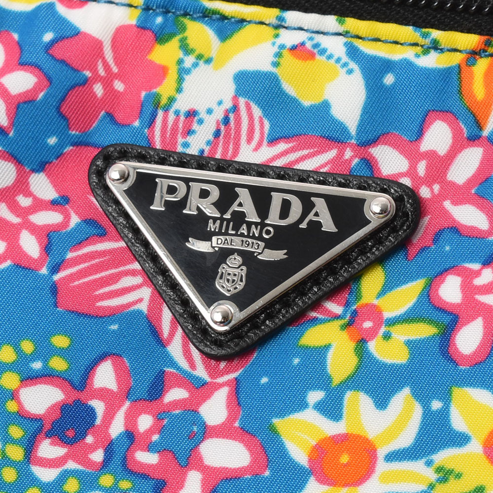 PRADA Floral Flower Multicolor Nylon Tote Bag - Picture 8 of 11